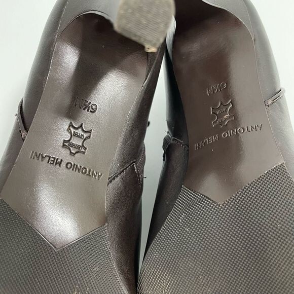 Antonio Melani Womens Ankle Bootie Heeled Soft Leather Dark Brown Size 6.5 US - Picture 7 of 7